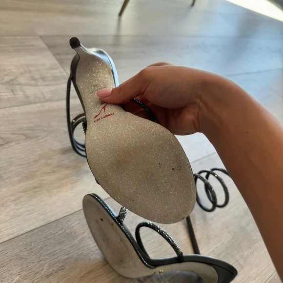 Rene Caovilla Cleo Black Sandal 105 - Picture 9 of 9